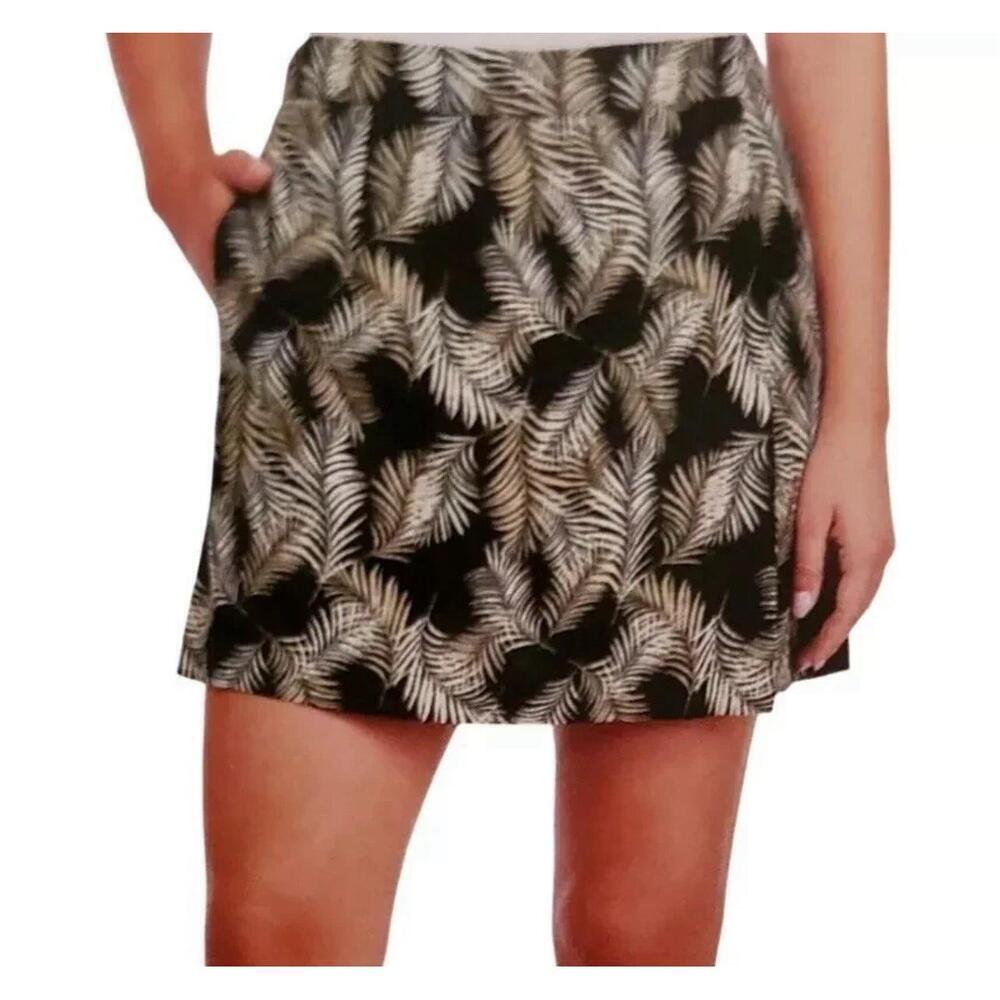 Ellen Tracy Women's Pull On Linen Blend Skort Size L. BO